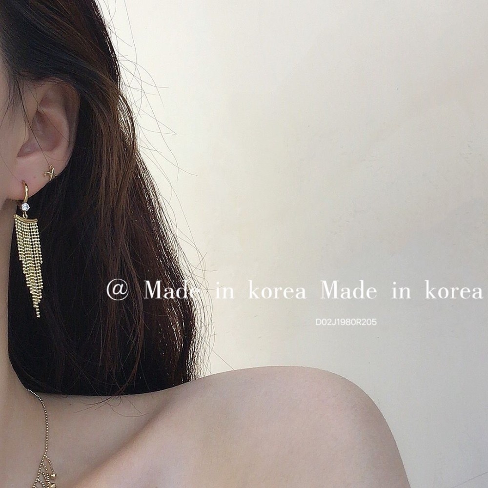 ロングイヤリング 14K 金-034
