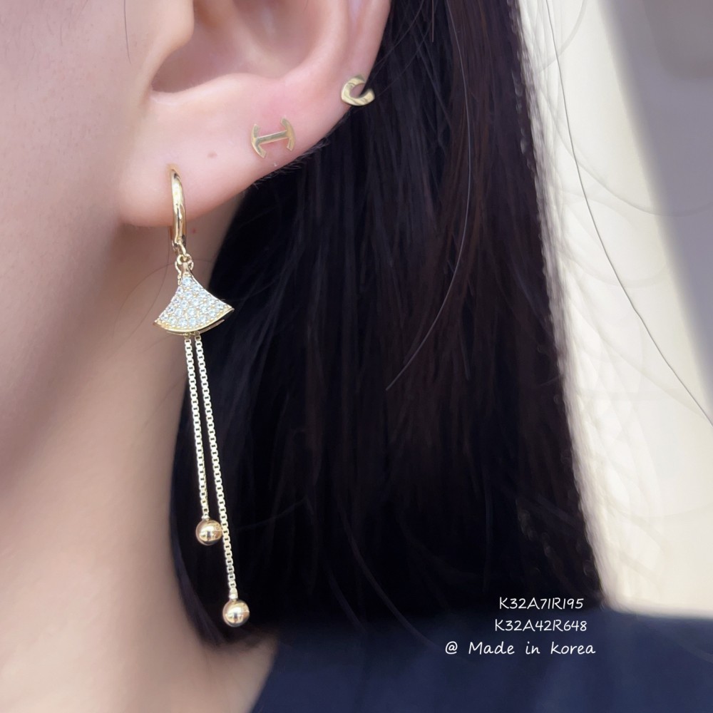 14K 金 新入荷 カラフルイヤピン-039
