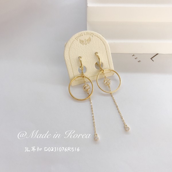 14K 金  ロングイヤリング-053