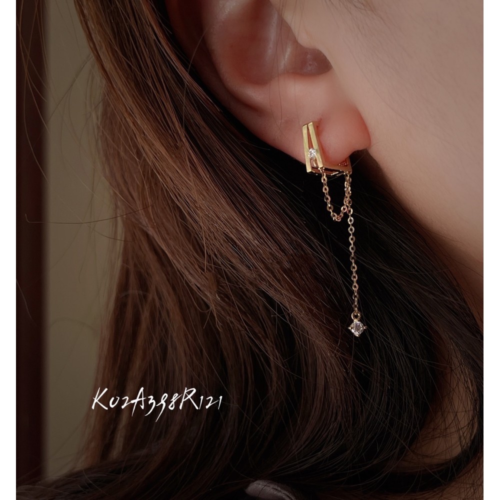 14K 金  ロングイヤリング-077