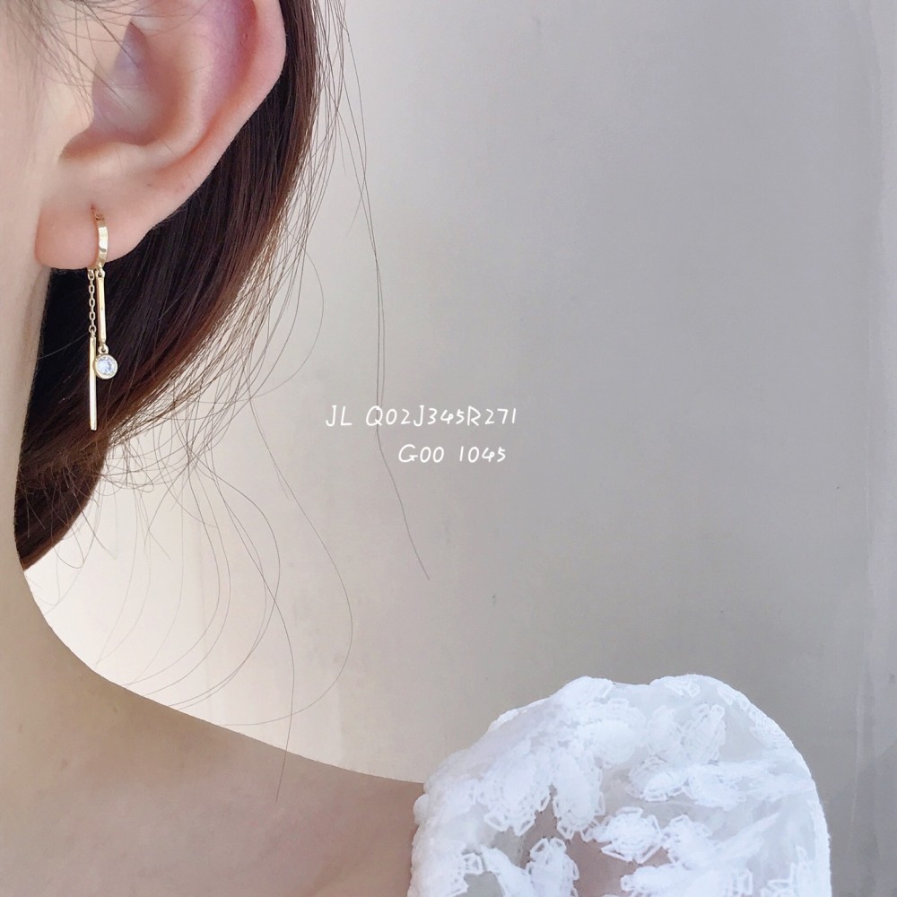 14K 金  ロングイヤリング-084