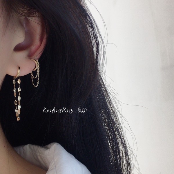 14K 金  カラフルイヤピン-115