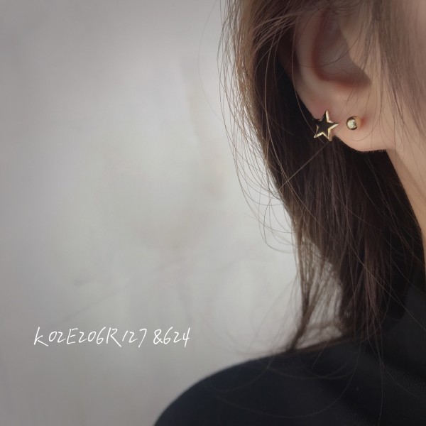 14K/10K 金  カラフルイヤピン-008