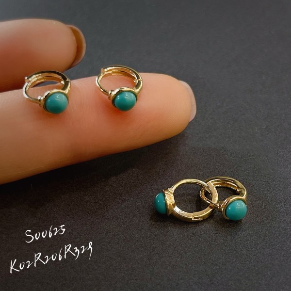 14K/10K 金  カラフルイヤピン-017