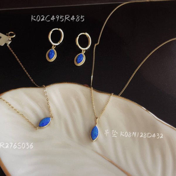 14K/10K 金  カラフルイヤピン-031