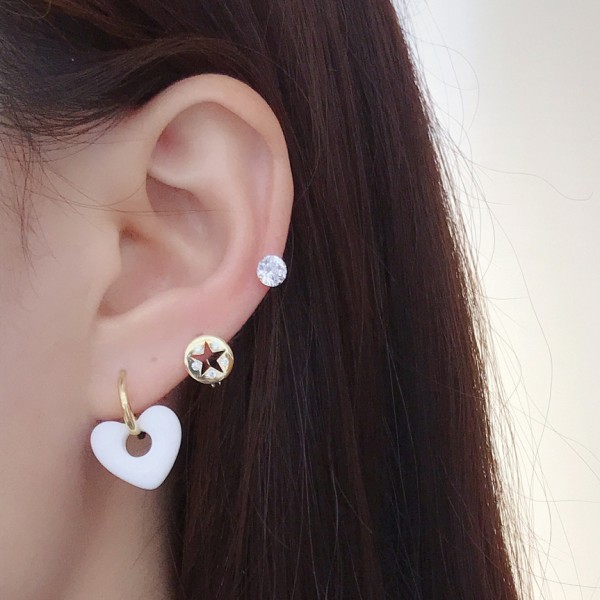 14K/10K 金  カラフルイヤピン-041