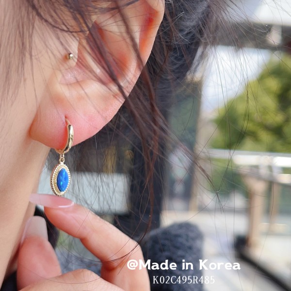14K/10K 金  カラフルイヤピン-053