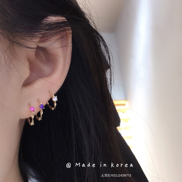 14K/10K 金  カラフルイヤピン-066