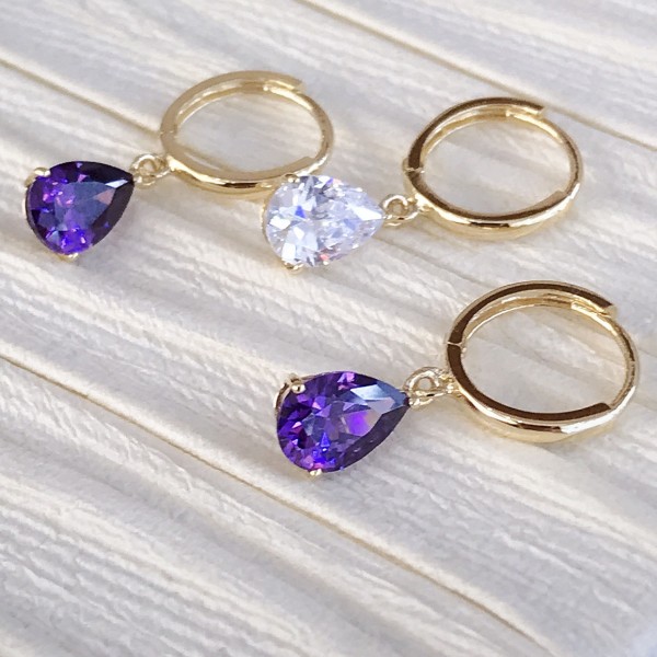 14K/10K 金  カラフルイヤピン-072