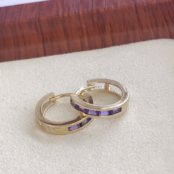 14K/10K 金  カラフルイヤピン-076