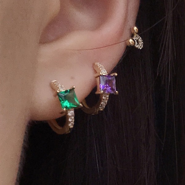14K/10K 金  カラフルイヤピン-081