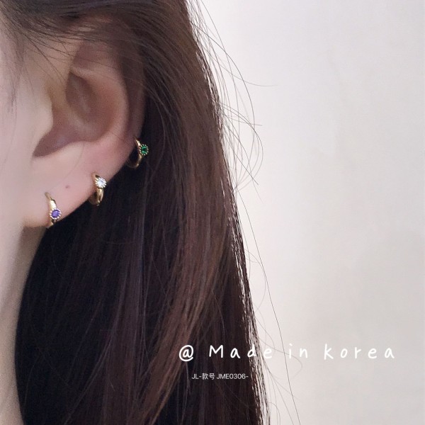 14K/10K 金  カラフルイヤピン-089
