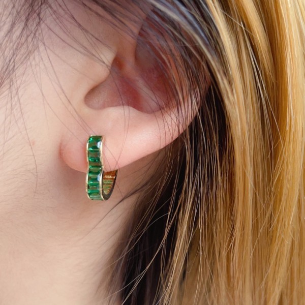 14K/10K 金  カラフルイヤピン-100
