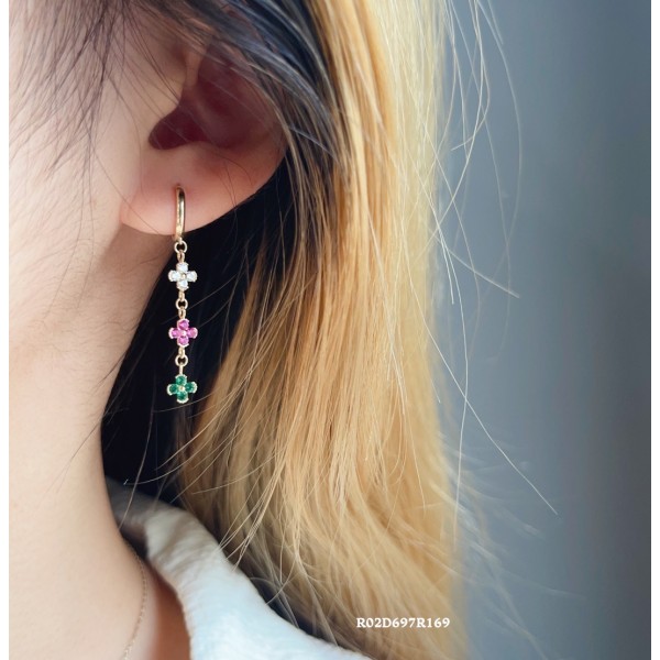 14K/10K 金  カラフルイヤピン-102