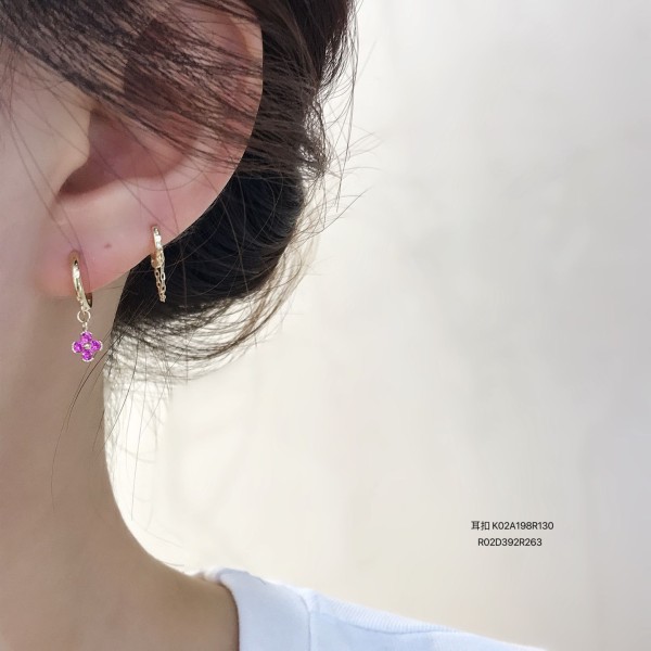 14K/10K 金  カラフルイヤピン-112