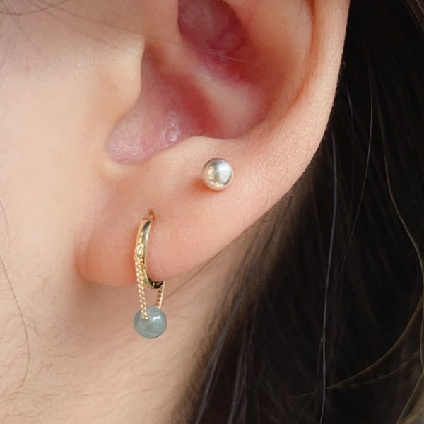 14K/10K 金  カラフルイヤピン-127