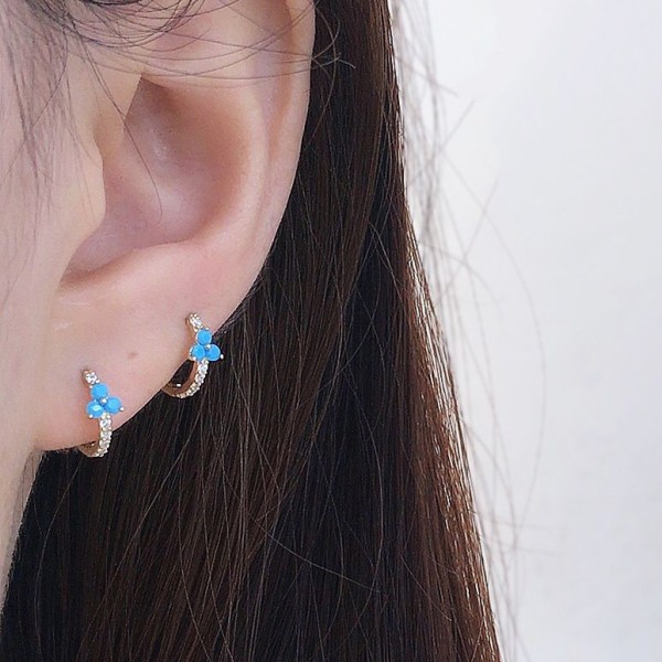 14K/10K 金  カラフルイヤピン-139