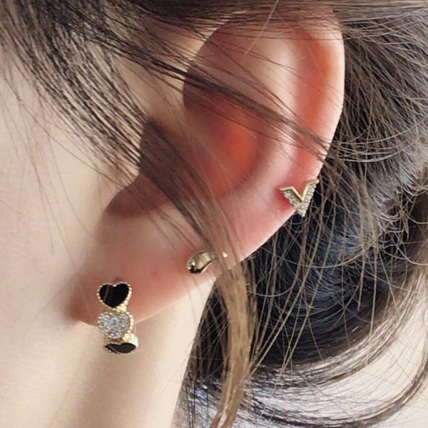 14K/10K 金  カラフルイヤピン-163