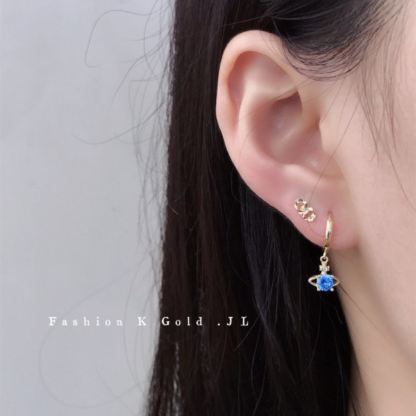14K/10K 金  カラフルイヤピン-176