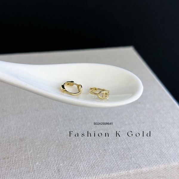 つや出しイヤリング 14K 金-009