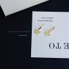 つや出しイヤリング 14K 金-010