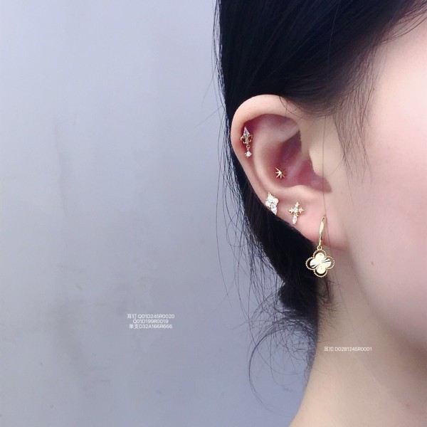 つや出しイヤリング 14K 金-011