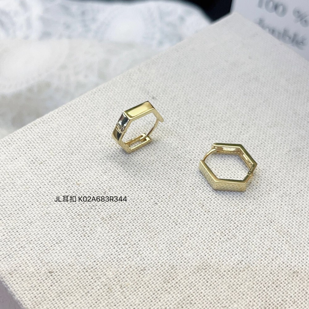 つや出しイヤリング 14K 金-015