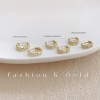 つや出しイヤリング 14K 金-018