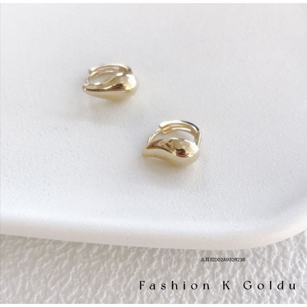 つや出しイヤリング 14K 金-031