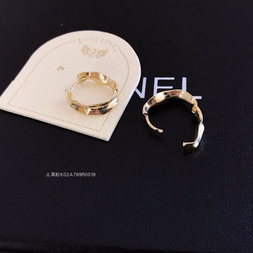 つや出しイヤリング 14K 金-042