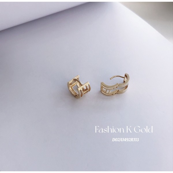 つや出しイヤリング 14K 金-058