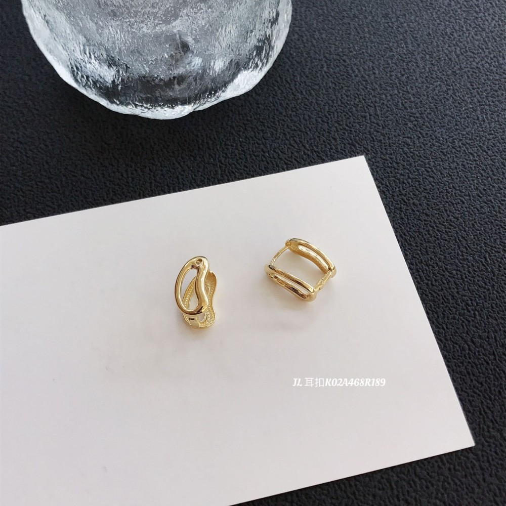 つや出しイヤリング 14K 金-072