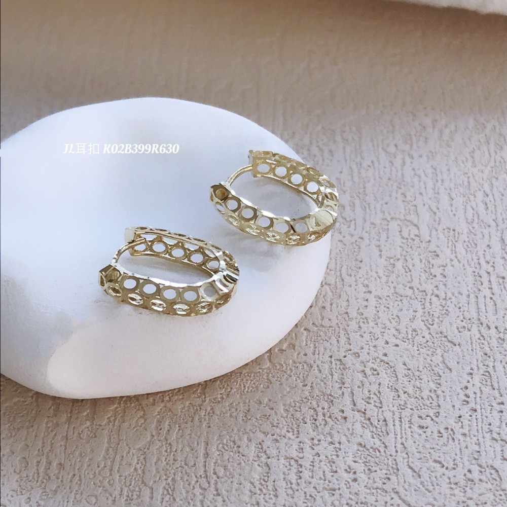 つや出しイヤリング 14K 金-077