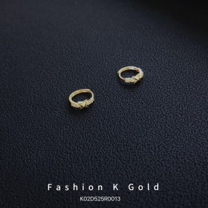 14K 金 ジルコニアイヤリング-007