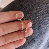 14K 金 ジルコニアイヤリング-093