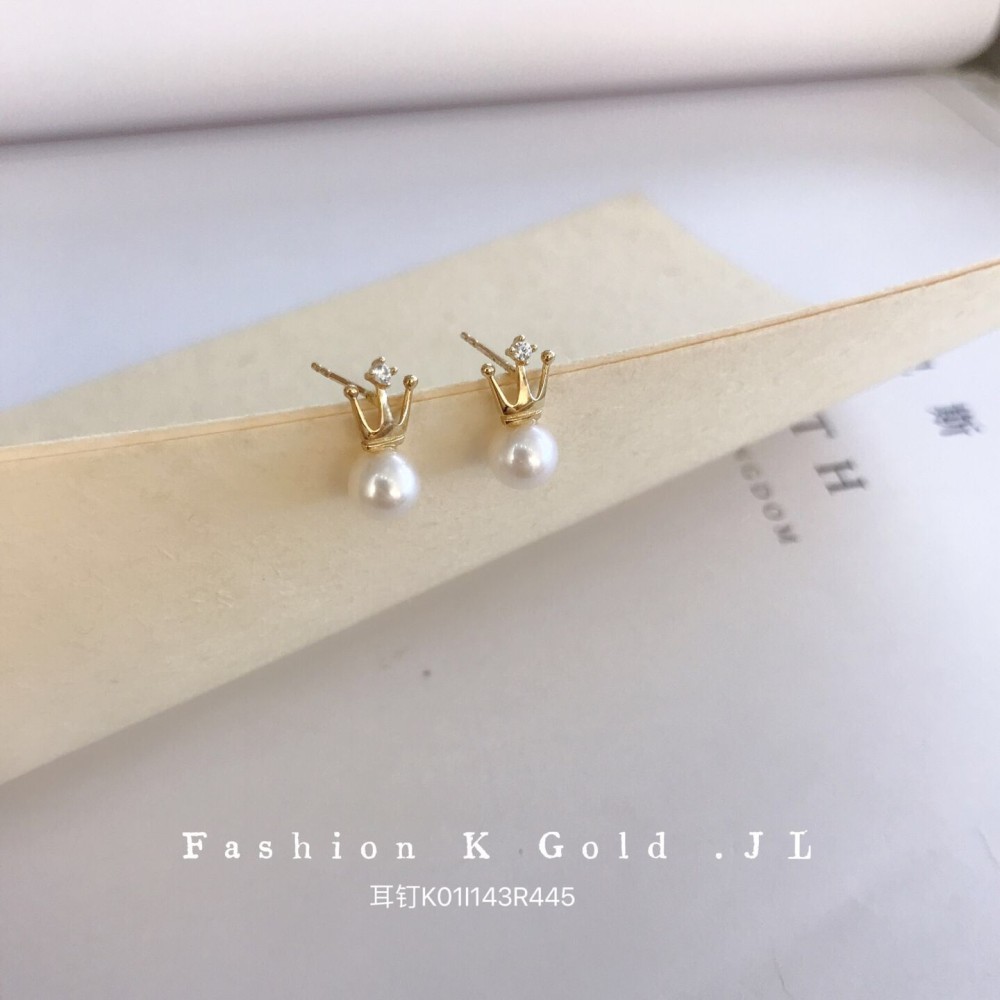 真珠イヤリング 14K 金-001