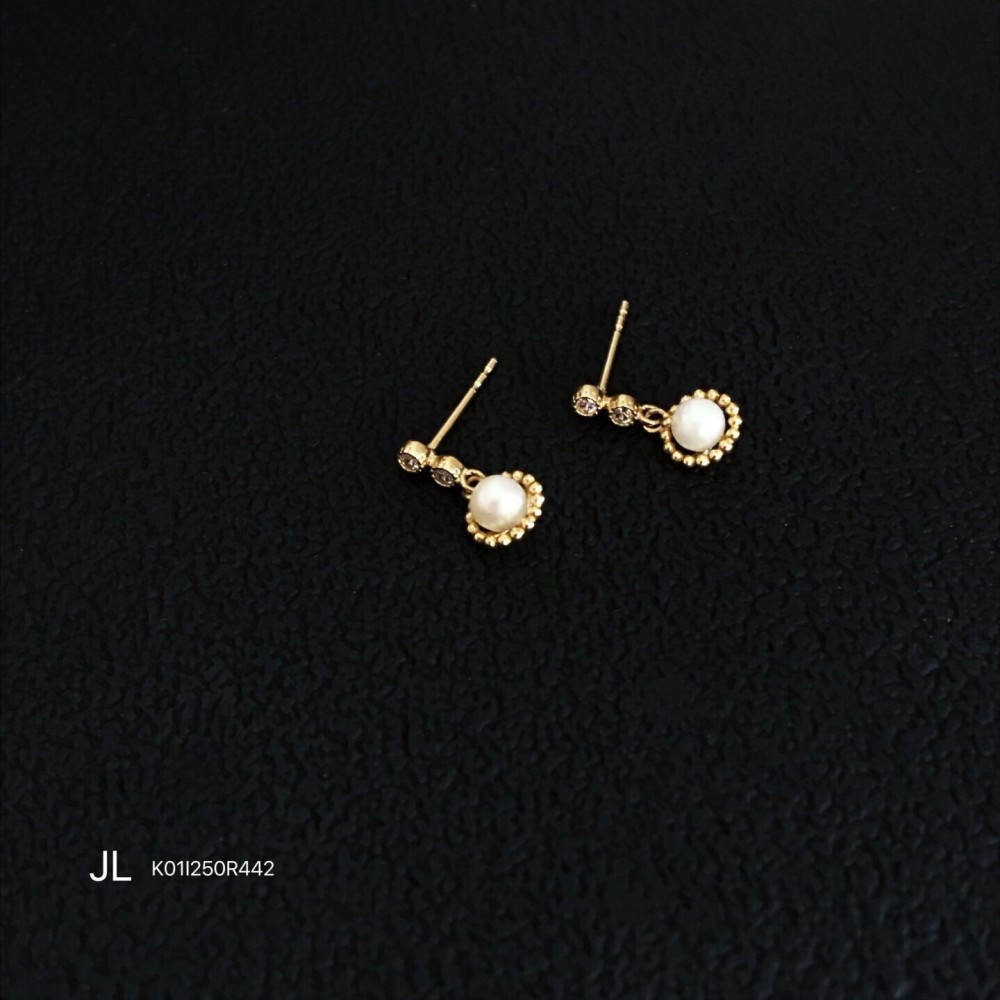真珠イヤリング 14K 金-013