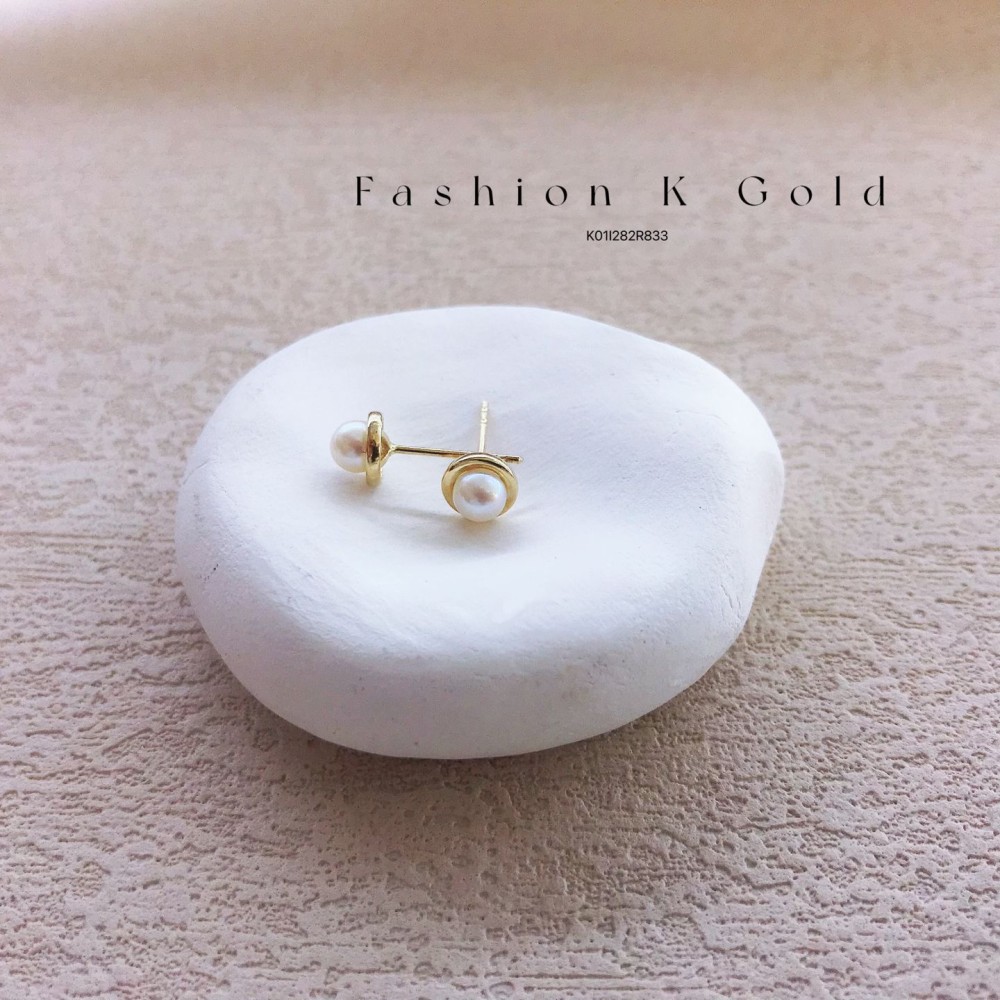 真珠イヤリング 14K 金-020