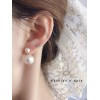 真珠イヤリング 14K 金-035