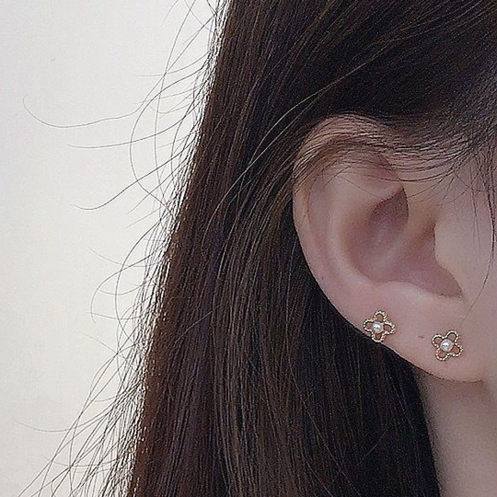 真珠イヤリング 14K 金-143