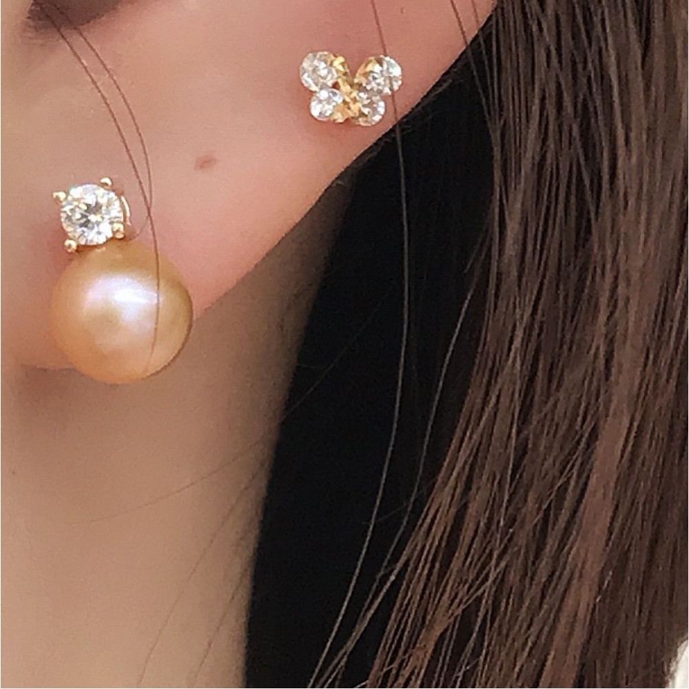 真珠イヤリング 14K 金-181 真珠イヤリング 14K 金-181