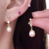 真珠イヤリング 14K 金-221 真珠イヤリング 14K 金-221