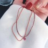  赤黒手紐 ブレスレット  14K 金-013