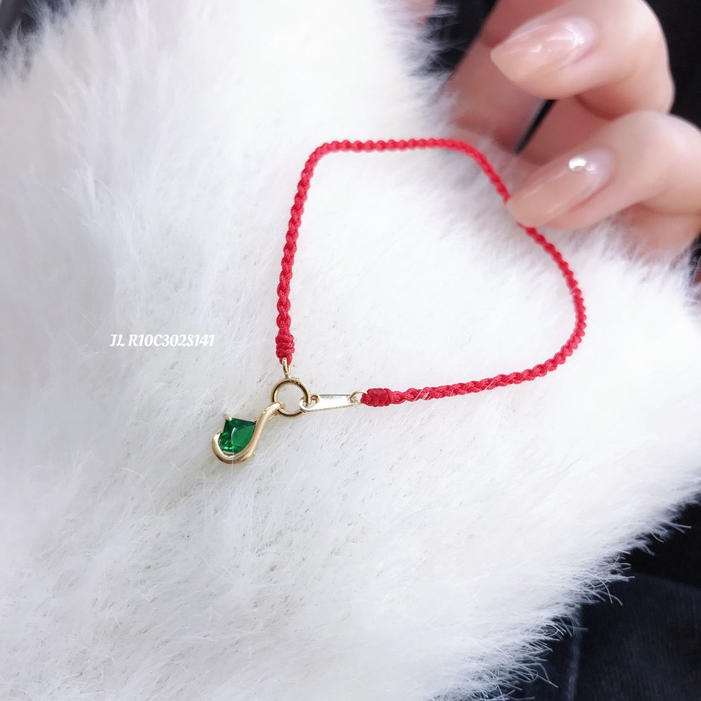  赤黒手紐 ブレスレット  14K 金-017