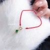  赤黒手紐 ブレスレット  14K 金-017