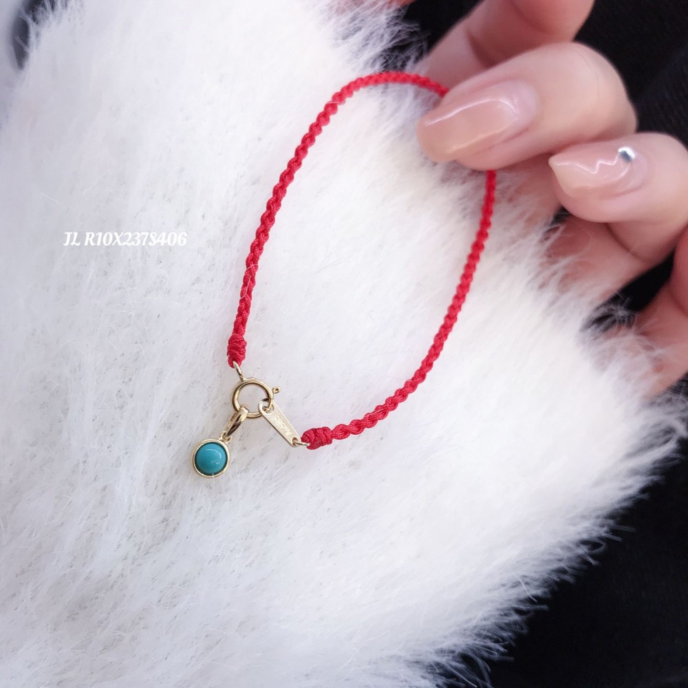  赤黒手紐 ブレスレット  14K 金-018