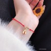  赤黒手紐 ブレスレット  14K 金-019