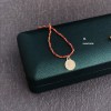  赤黒手紐 ブレスレット  14K 金-020