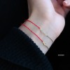  赤黒手紐 ブレスレット  14K 金-022