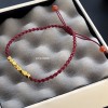  赤黒手紐 ブレスレット  14K 金-032